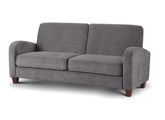 Vivo Dusk Grey Chenille Three Seat Sofa